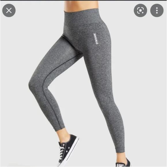 Gymshark Adapt Black Marl Seamless Active Leggings Sz M. - Picture 1 of 7